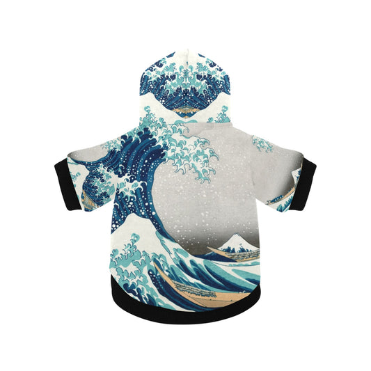 Hokusai Great Wave Off Kanagawa Button Hoodie