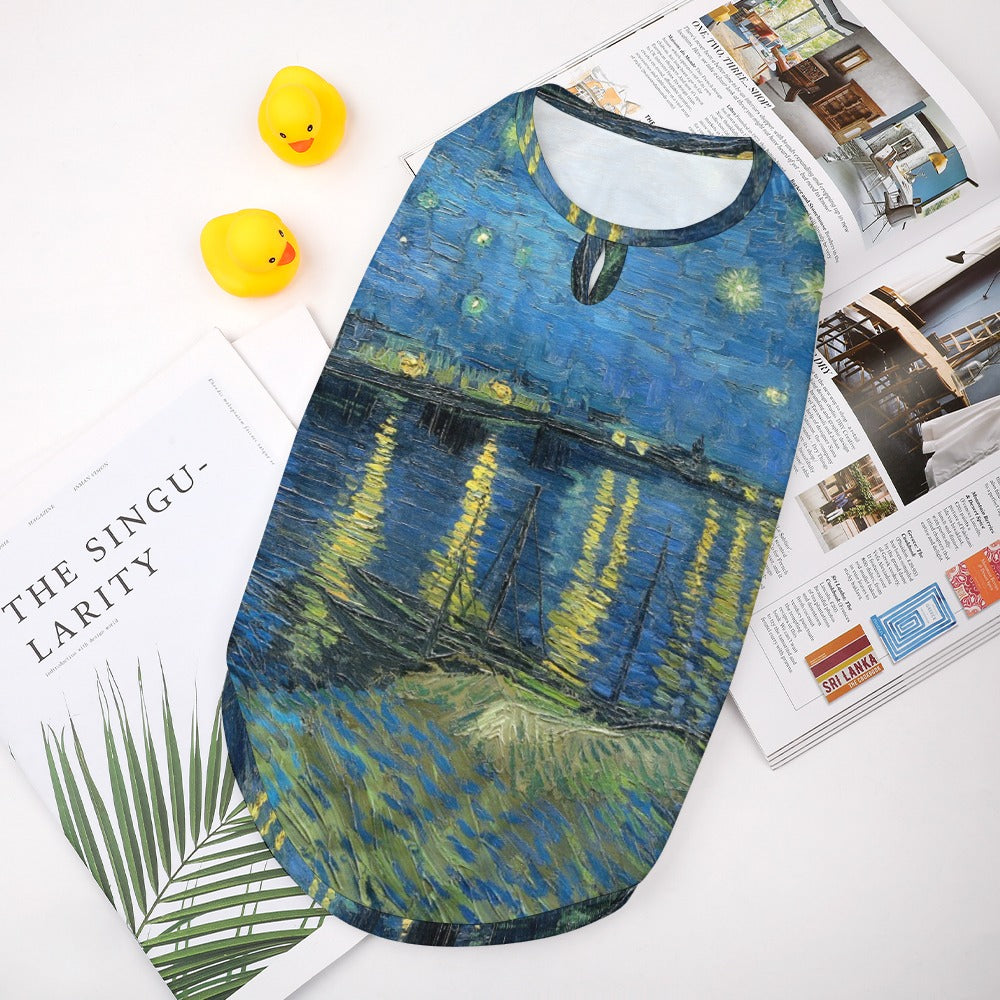 Van Gogh Starry Night Over The Rhone Pet Vest