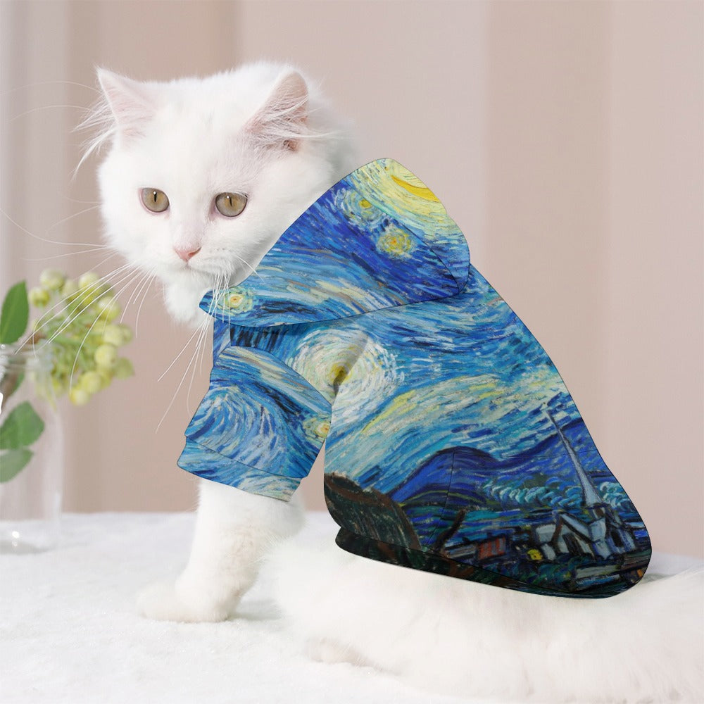 Van Gogh Starry Night Pet Hoodie