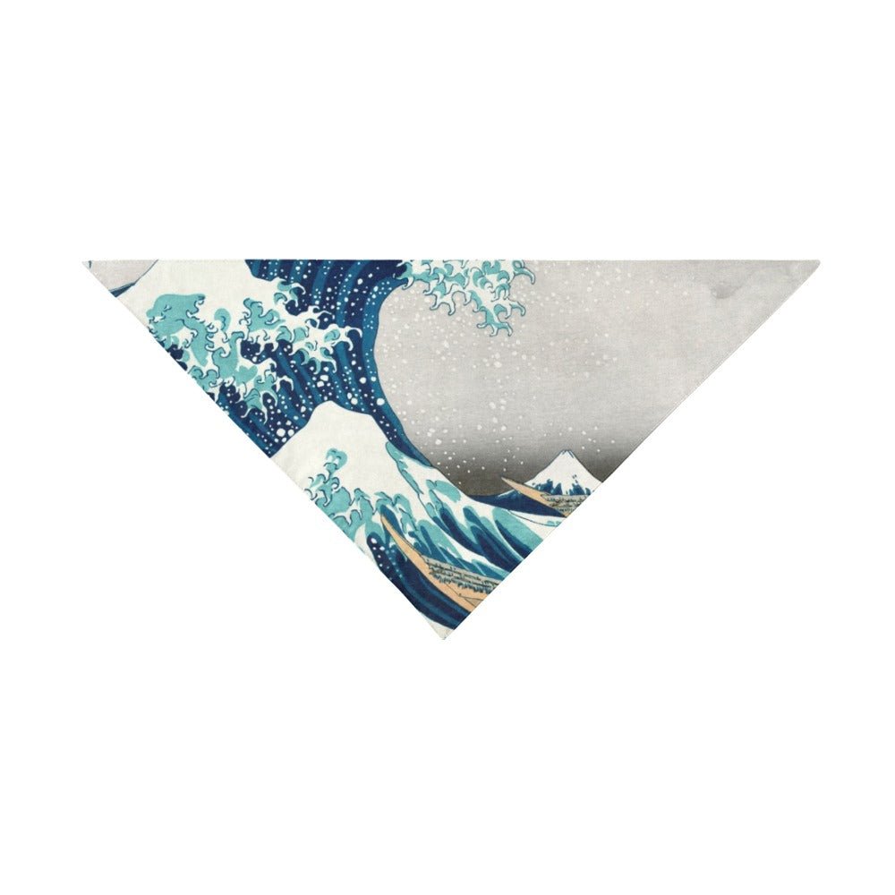 Hokusai Great Wave Off Kanagawa Double - Sided Pet Bandana - WoWoWear