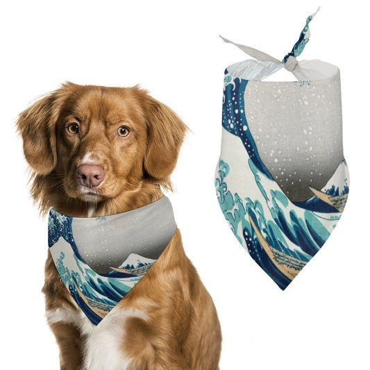 Hokusai Great Wave Off Kanagawa Pet Scarf - WoWoWear