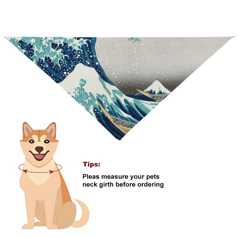 Hokusai Great Wave Off Kanagawa Pet Scarf - WoWoWear