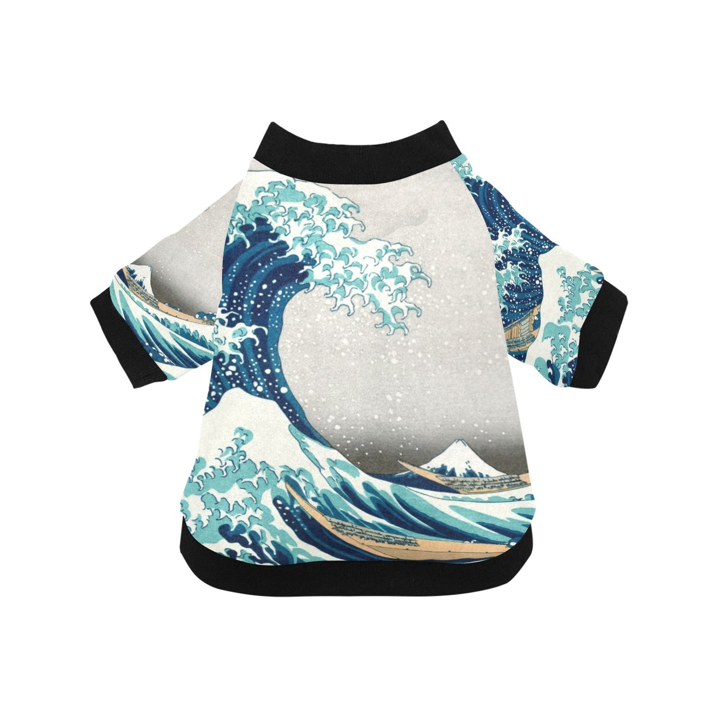 Hokusai Great Wave Off Kanagawa Round Neck Shirt - WoWoWear