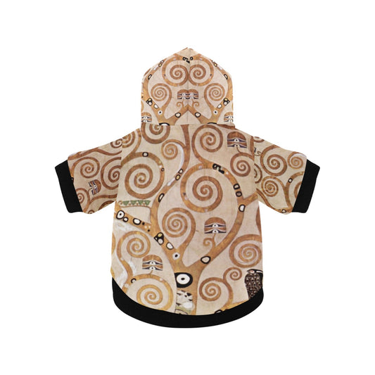 Klimt Tree of Life, Stoclet Frieze Button Hoodie - WoWoWear