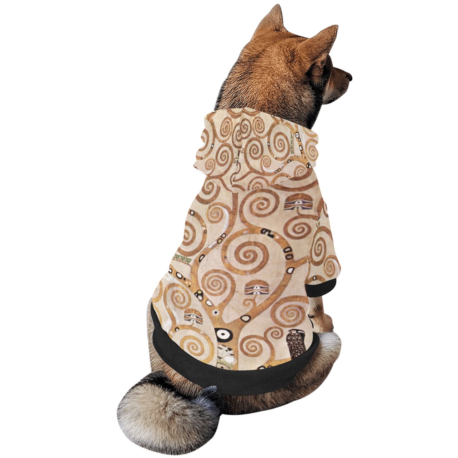 Klimt Tree of Life, Stoclet Frieze Button Hoodie - WoWoWear