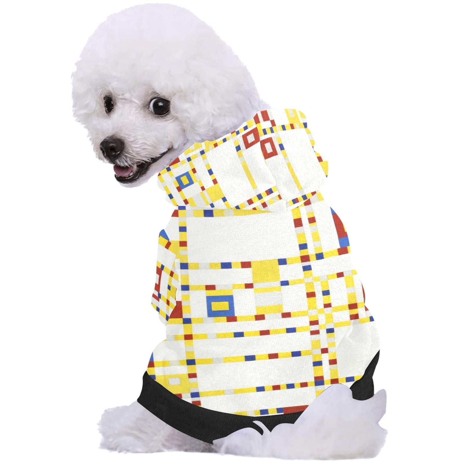 Mondrian Broadway Boogie Woogie Button Hoodie - WoWoWear