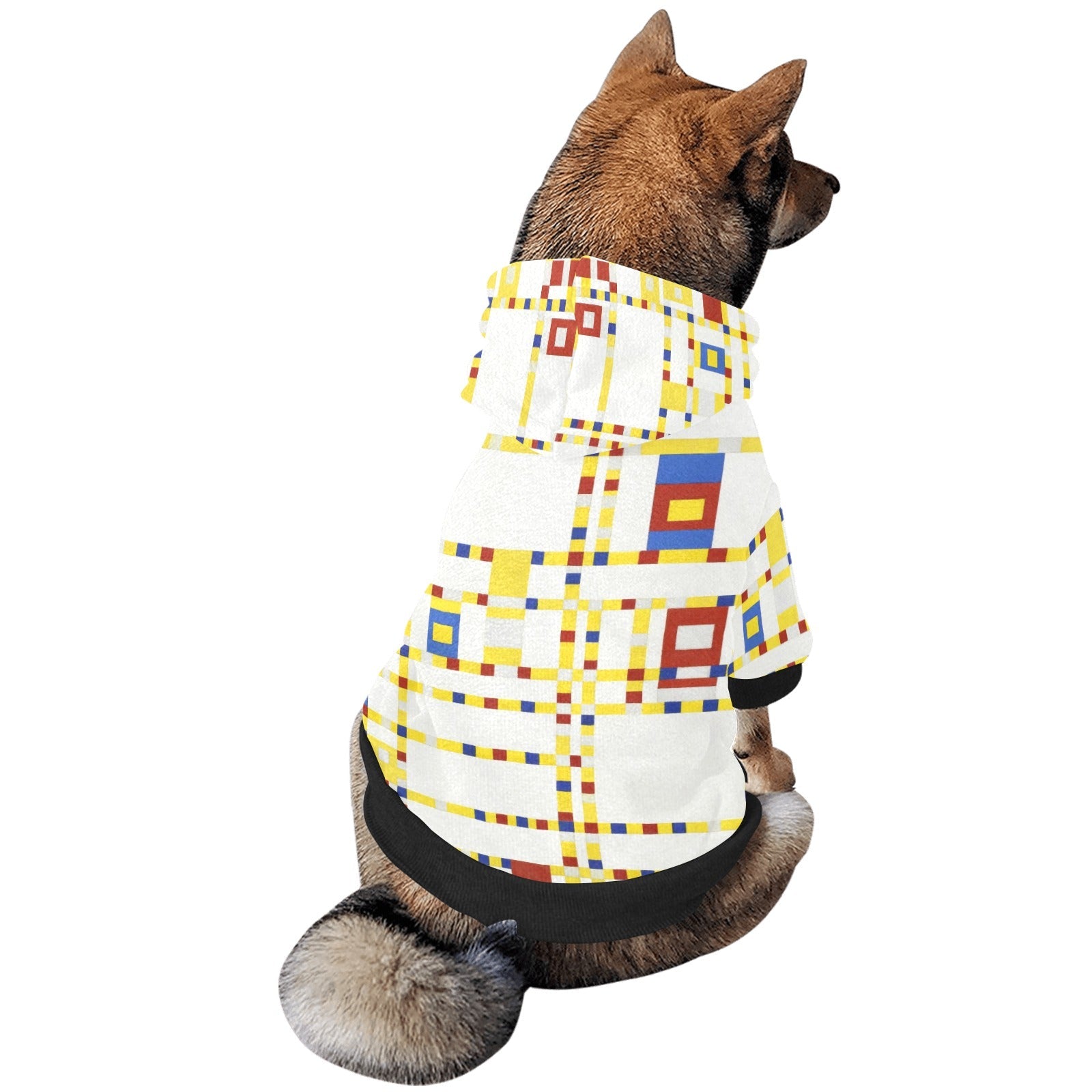 Mondrian Broadway Boogie Woogie Button Hoodie - WoWoWear