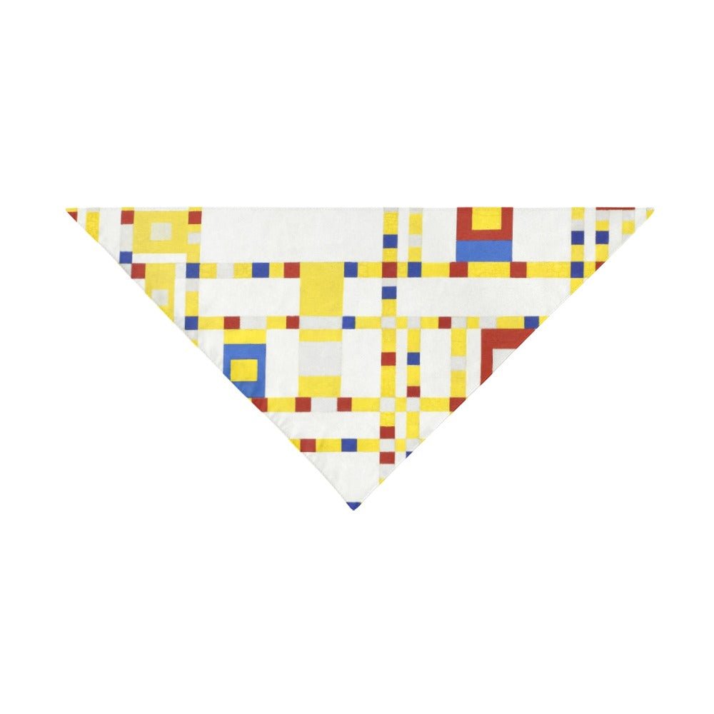 Mondrian Broadway Boogie Woogie Double - Sided Pet Bandana - WoWoWear