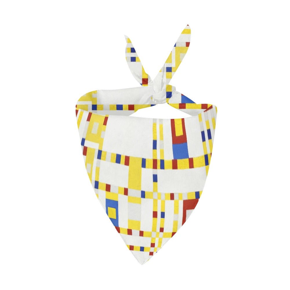 Mondrian Broadway Boogie Woogie Double - Sided Pet Bandana - WoWoWear