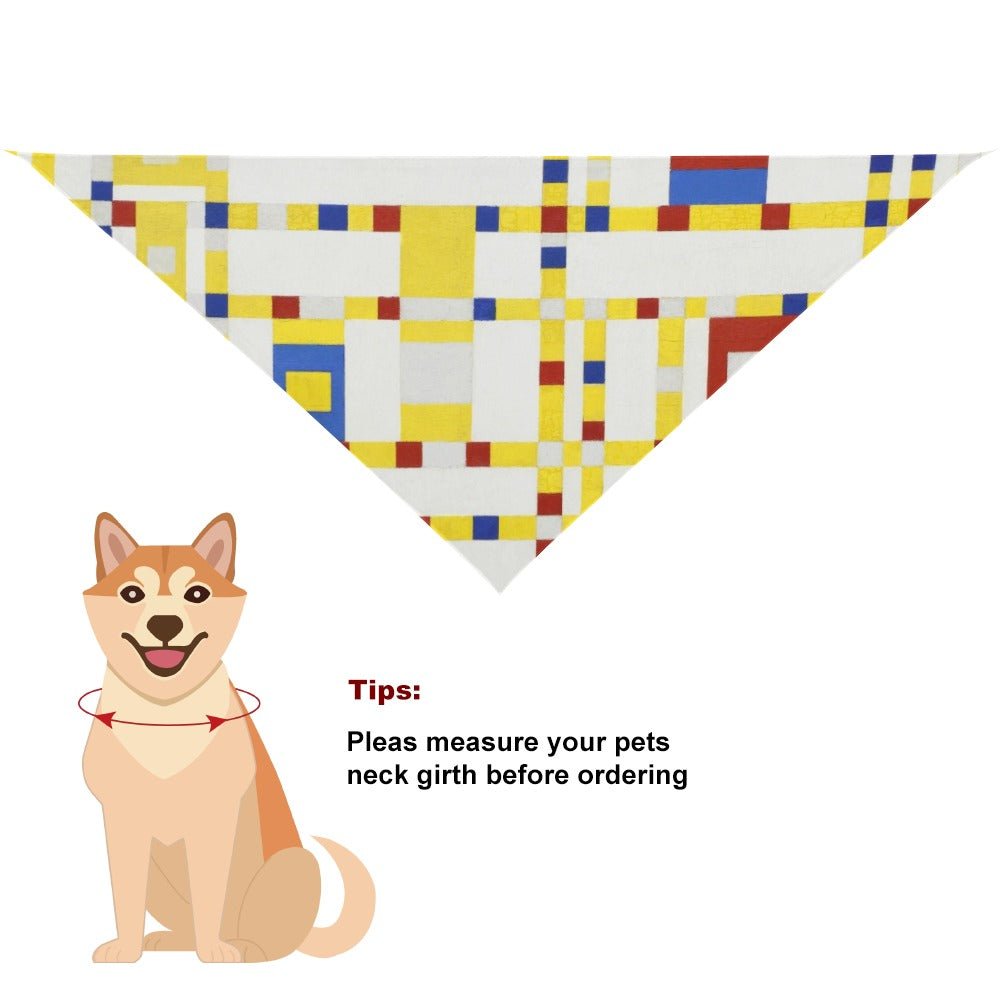 Mondrian Broadway Boogie Woogie Pet Scarf - WoWoWear