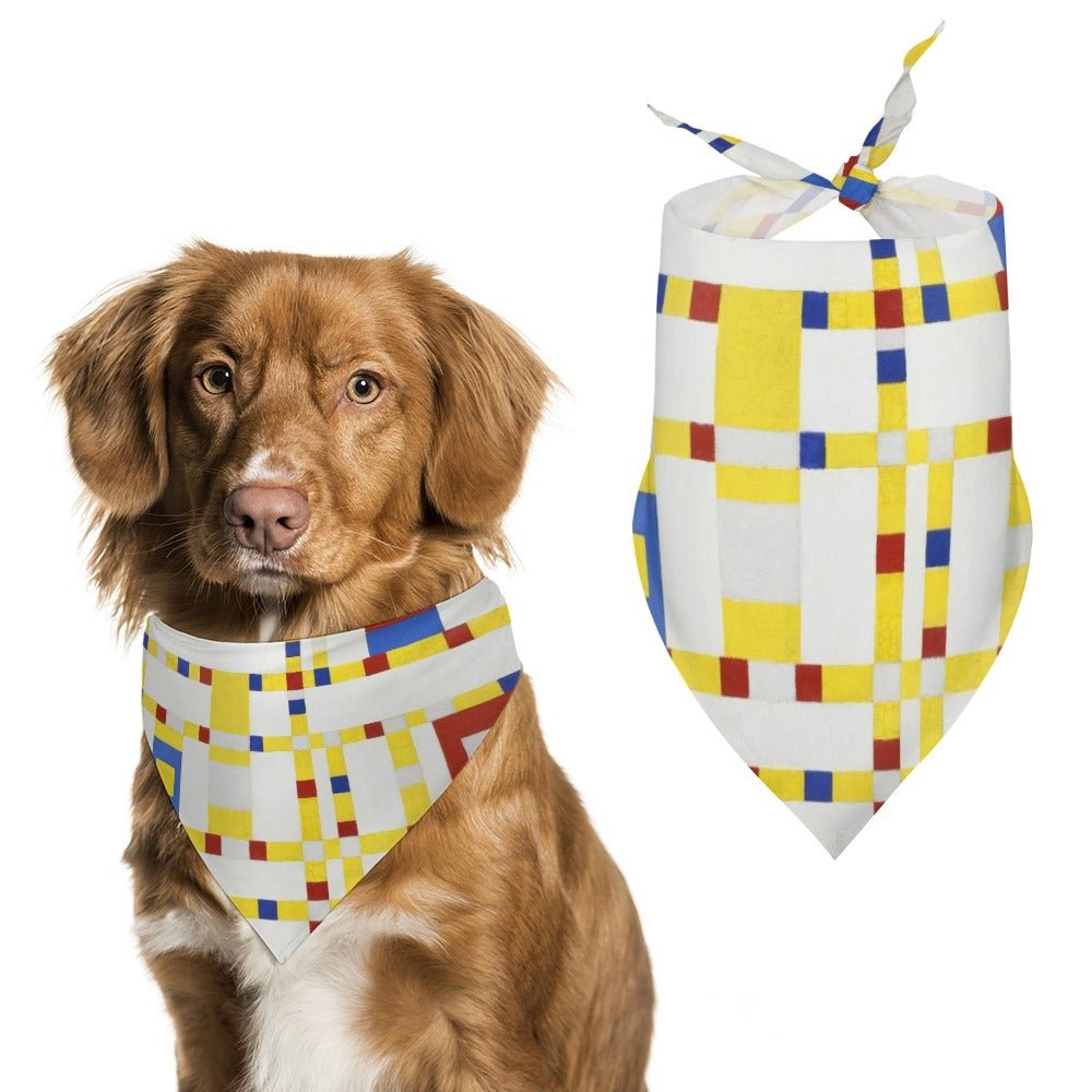 Mondrian Broadway Boogie Woogie Pet Scarf - WoWoWear