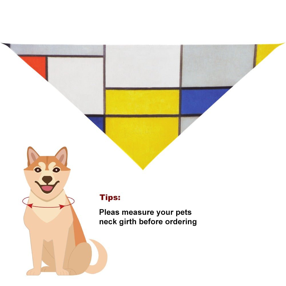 Mondrian Composition A Pet Scarf - WoWoWear