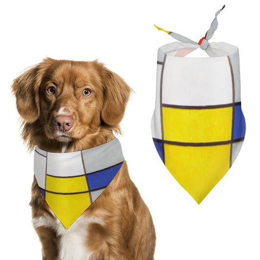 Mondrian Composition A Pet Scarf - WoWoWear