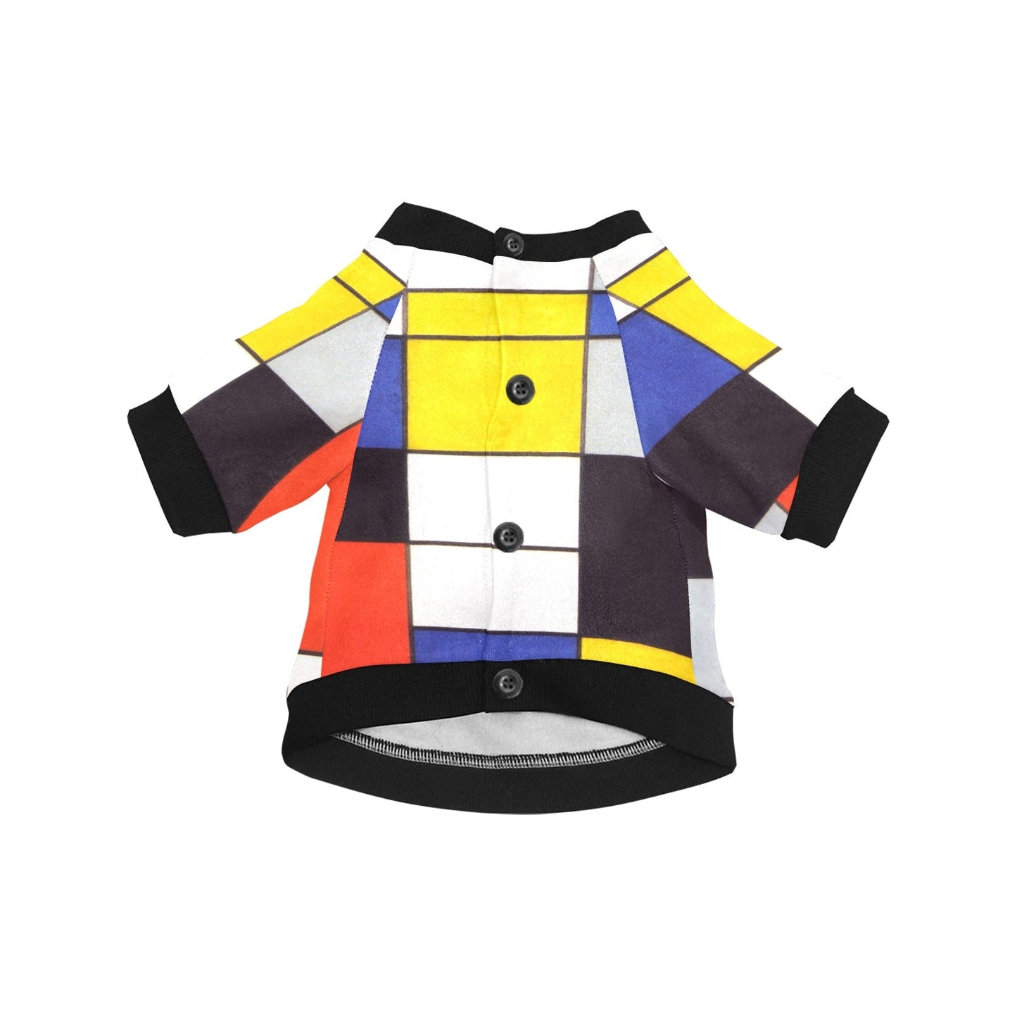 Mondrian Composition A Round Neck Shirt - WoWoWear