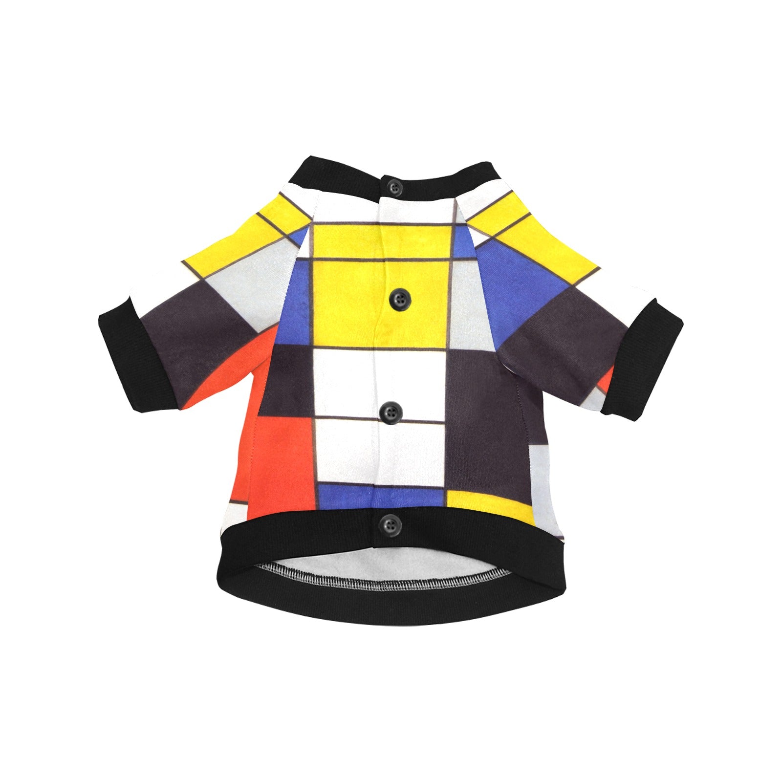 Mondrian Composition A Round Neck Shirt - WoWoWear