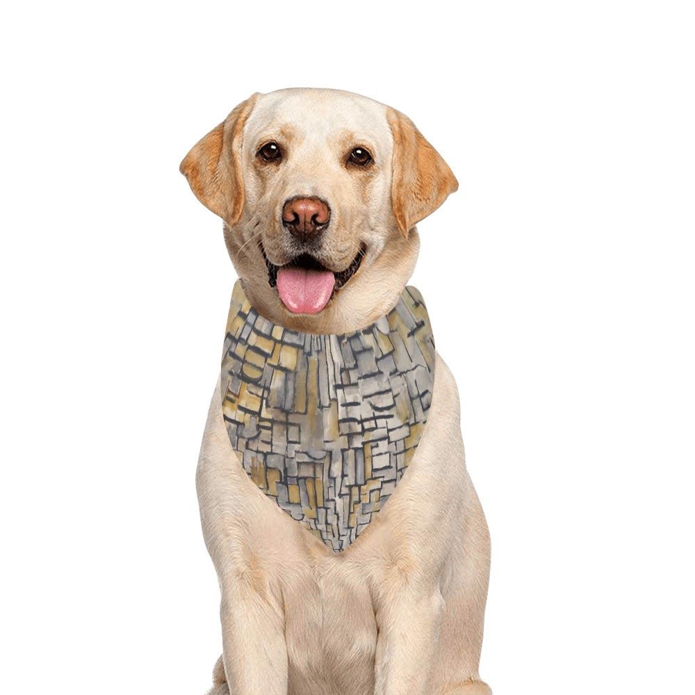 Mondrian Tableau No. 2, Composition No. VII Double - Sided Pet Bandana - WoWoWear