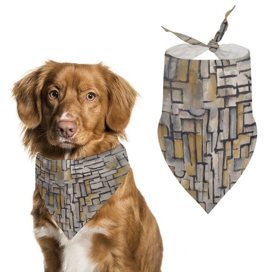 Mondrian Tableau No. 2, Composition No. VII Pet Scarf - WoWoWear