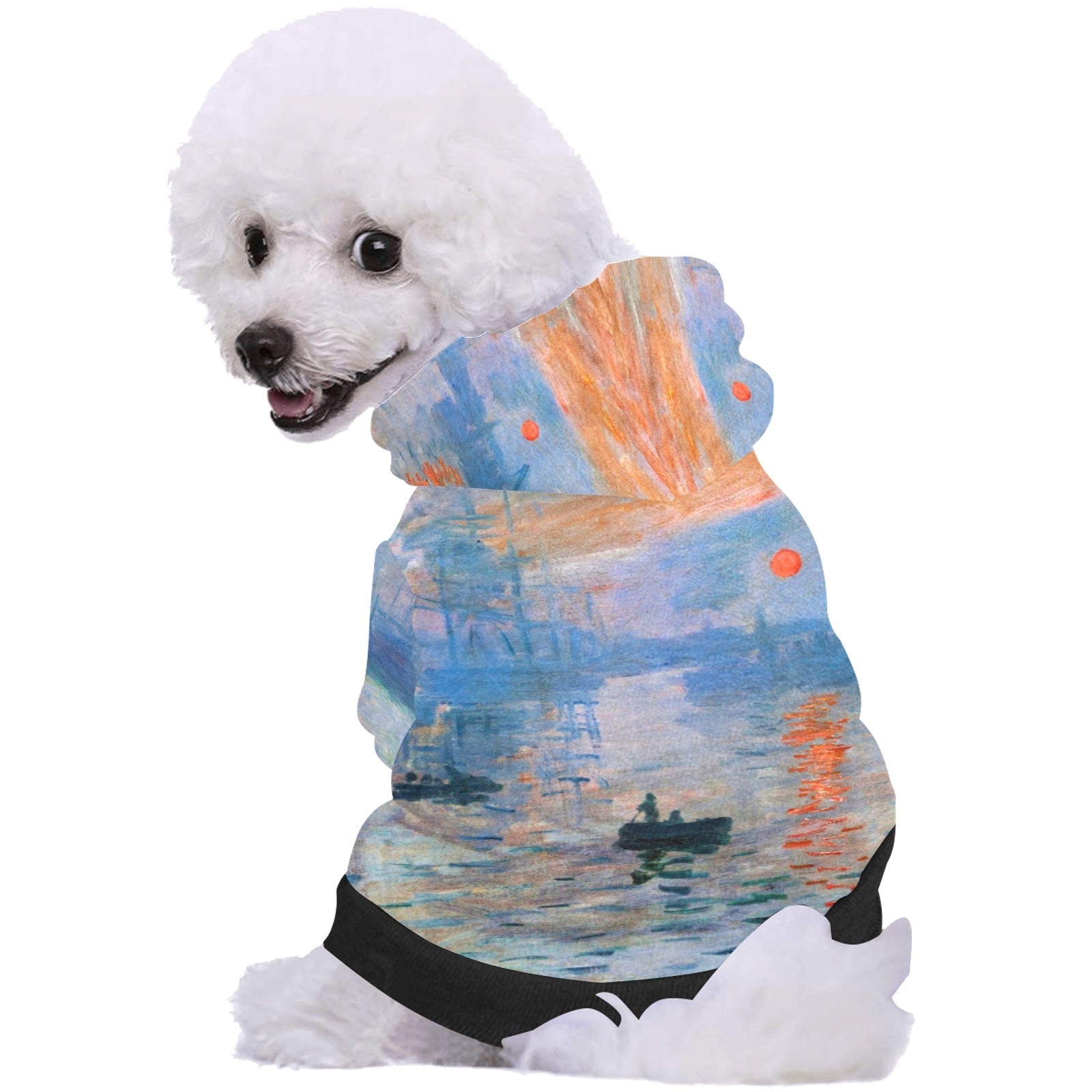 Monet Impression, Sunrise Button Hoodie - WoWoWear