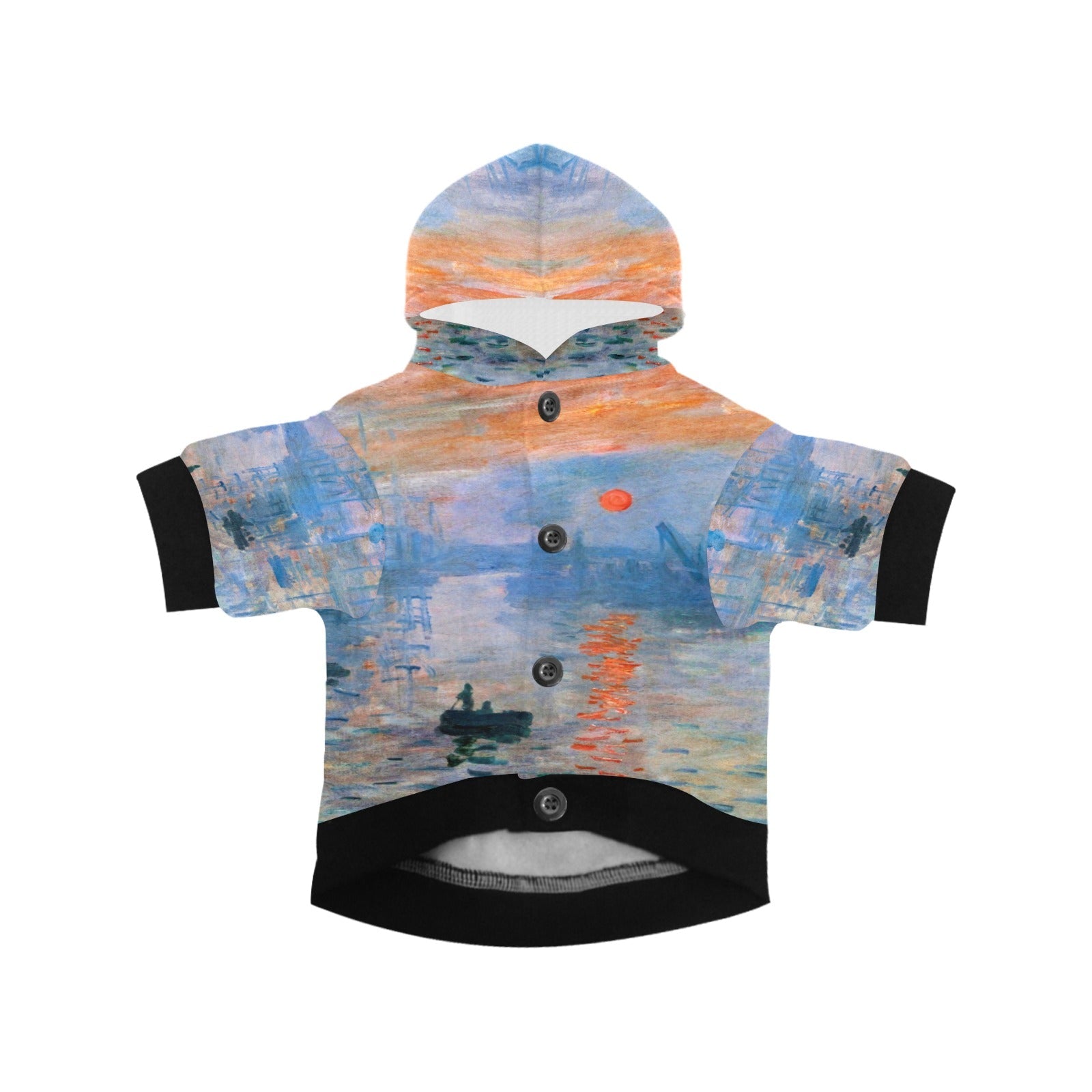 Monet Impression, Sunrise Button Hoodie - WoWoWear