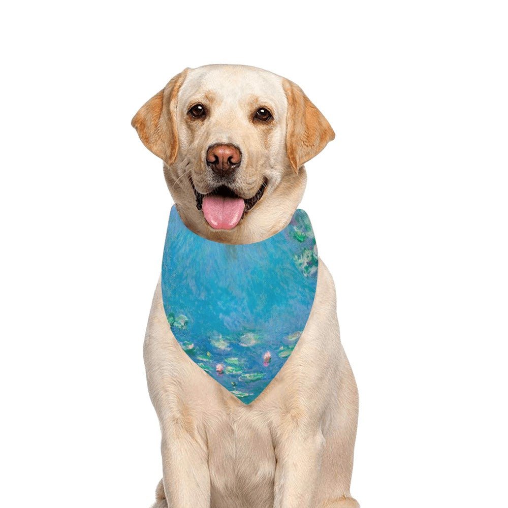 Monet Water Lilies Double - Sided Pet Bandana - WoWoWear