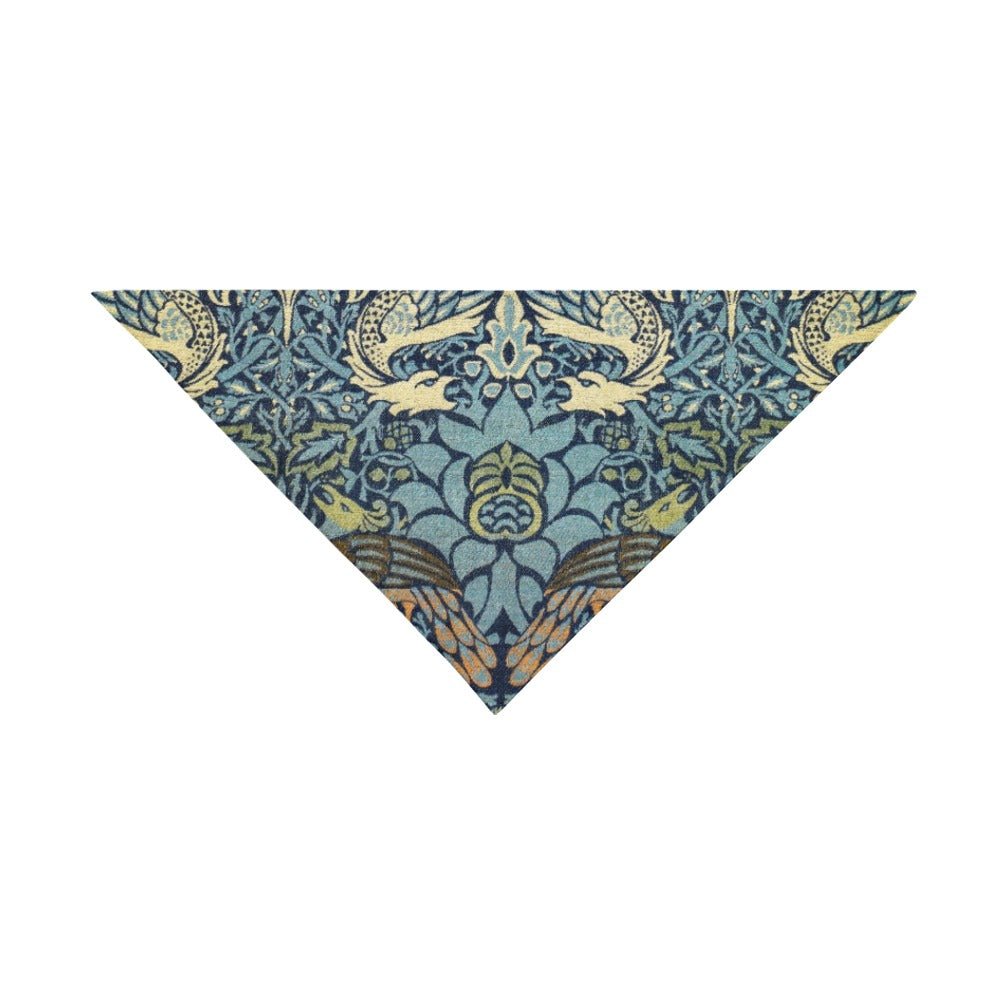 Morris Peacock and Dragon Double - Sided Pet Bandana - WoWoWear