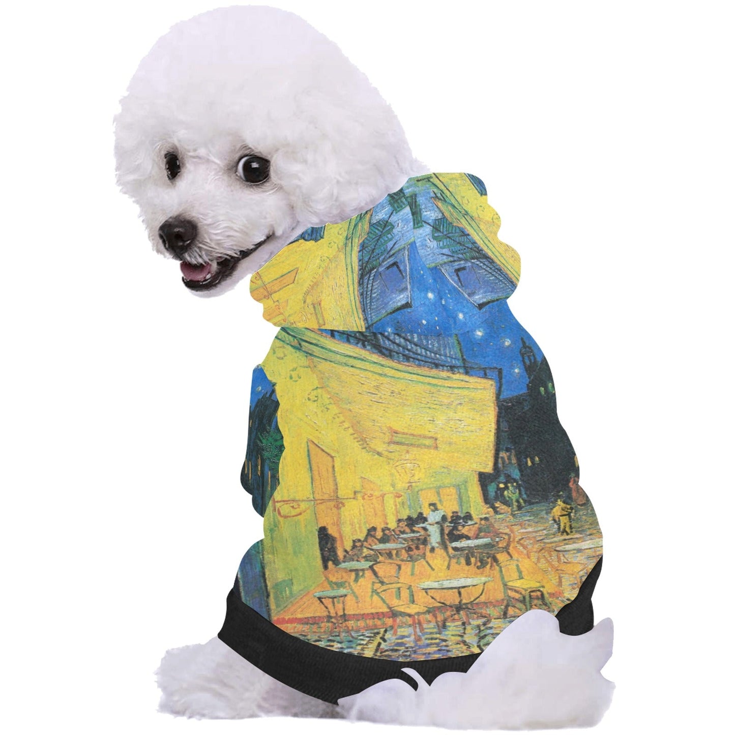 Van Gogh Cafe Terrace At Night Button Hoodie - WoWoWear