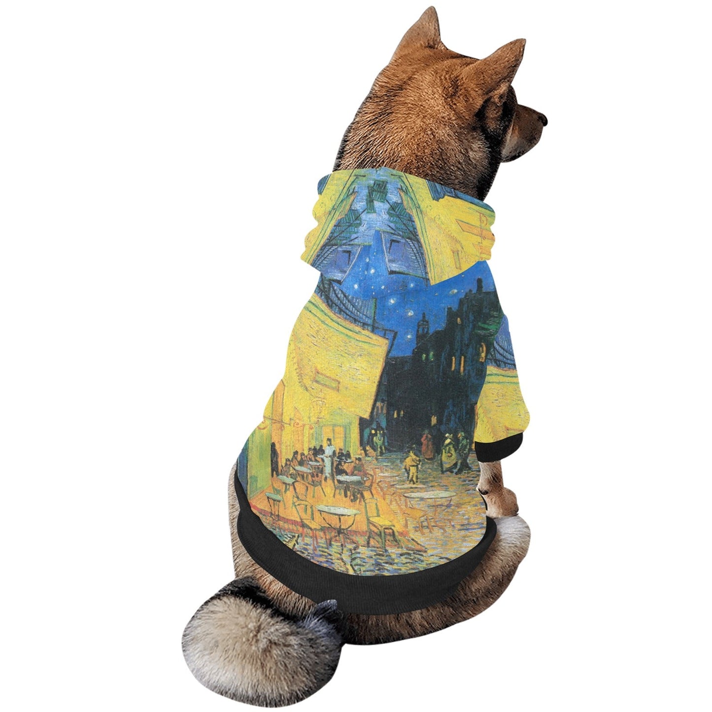 Van Gogh Cafe Terrace At Night Button Hoodie - WoWoWear