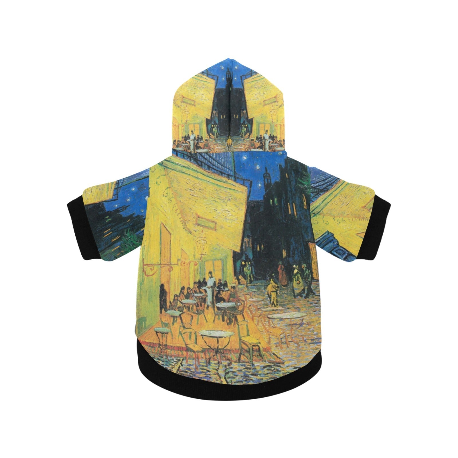 Van Gogh Cafe Terrace At Night Button Hoodie - WoWoWear