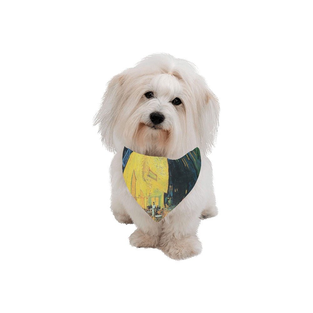 Van Gogh Cafe Terrace At Night Double - Sided Pet Bandana - WoWoWear