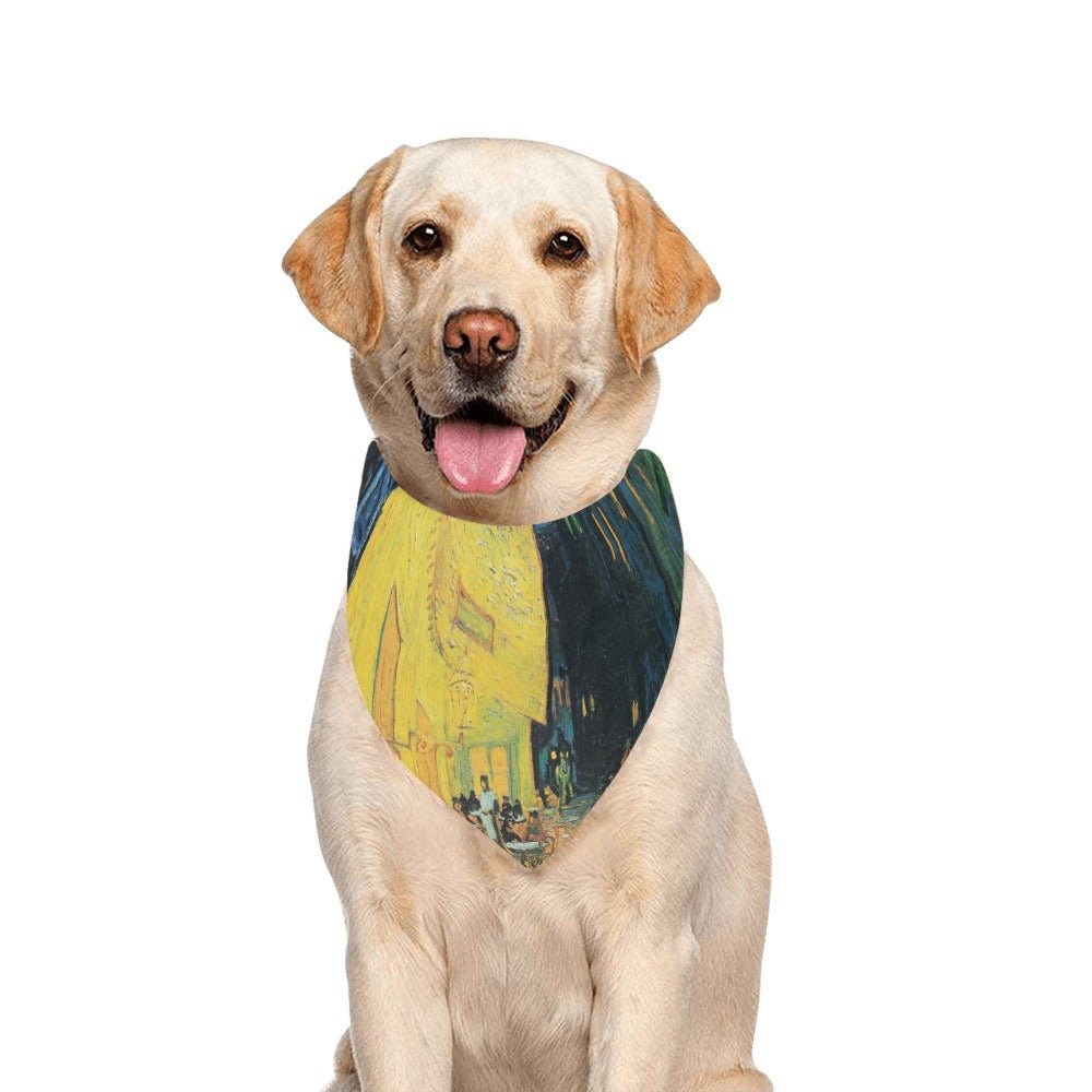 Van Gogh Cafe Terrace At Night Double - Sided Pet Bandana - WoWoWear