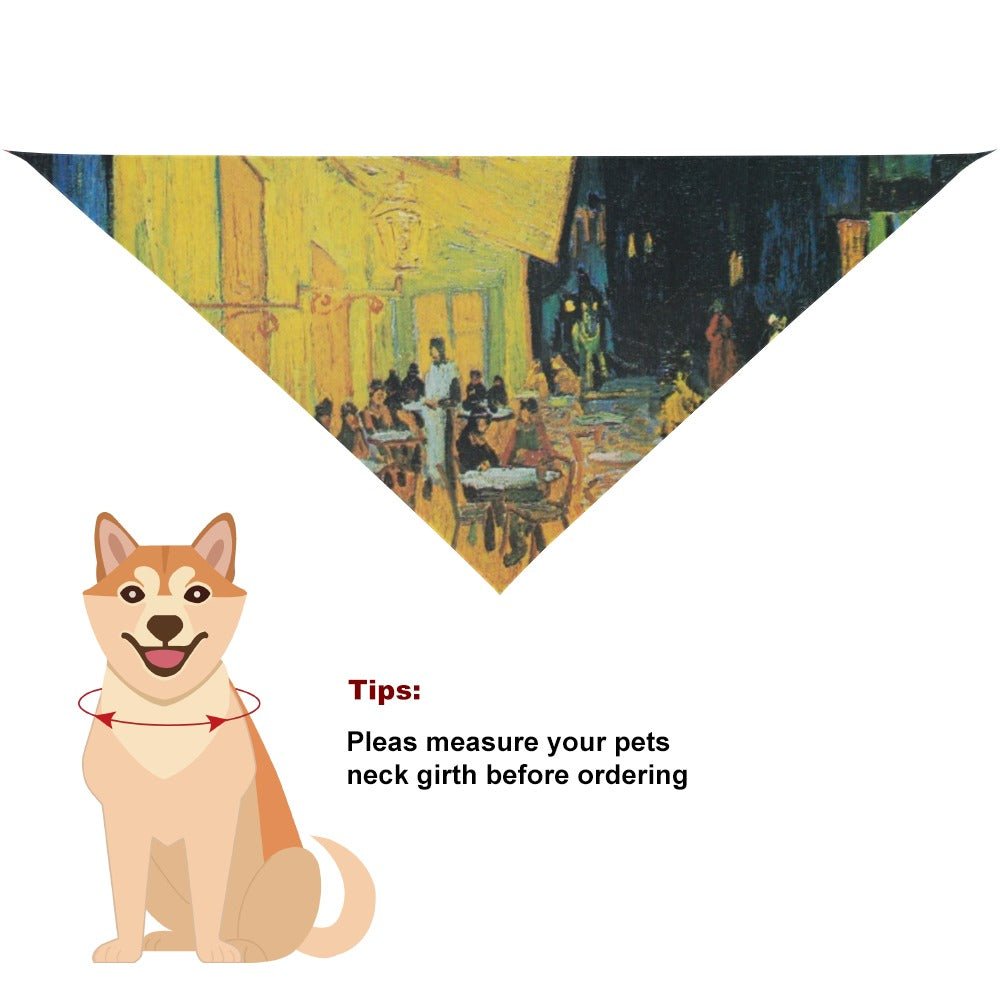 Van Gogh Cafe Terrace At Night Pet Scarf - WoWoWear