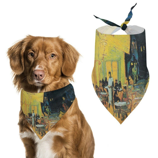 Van Gogh Cafe Terrace At Night Pet Scarf - WoWoWear