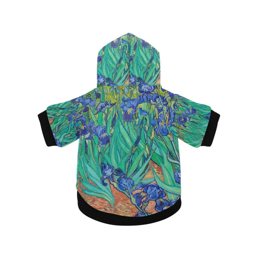 Van Gogh Irises Button Hoodie - WoWoWear