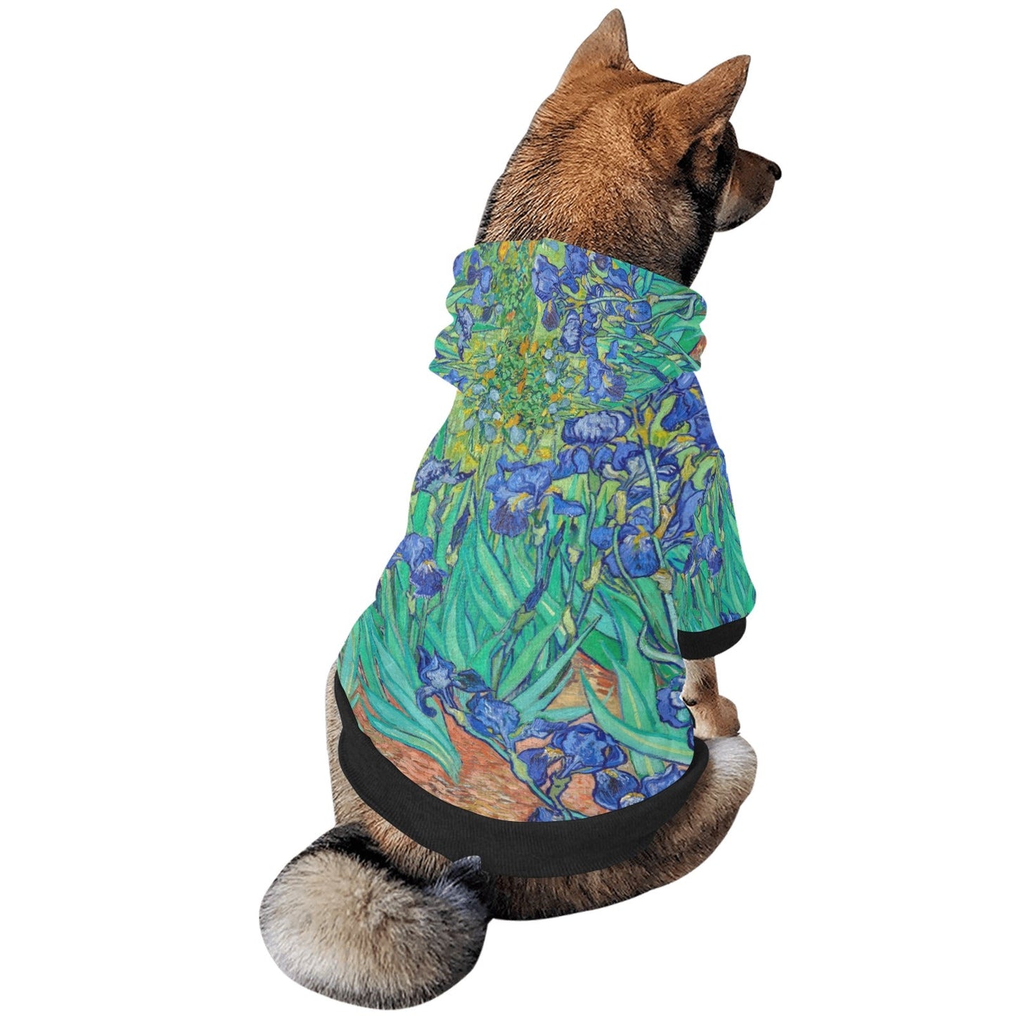 Van Gogh Irises Button Hoodie - WoWoWear