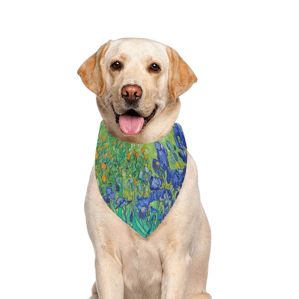 Van Gogh Irises Double - Sided Pet Bandana - WoWoWear