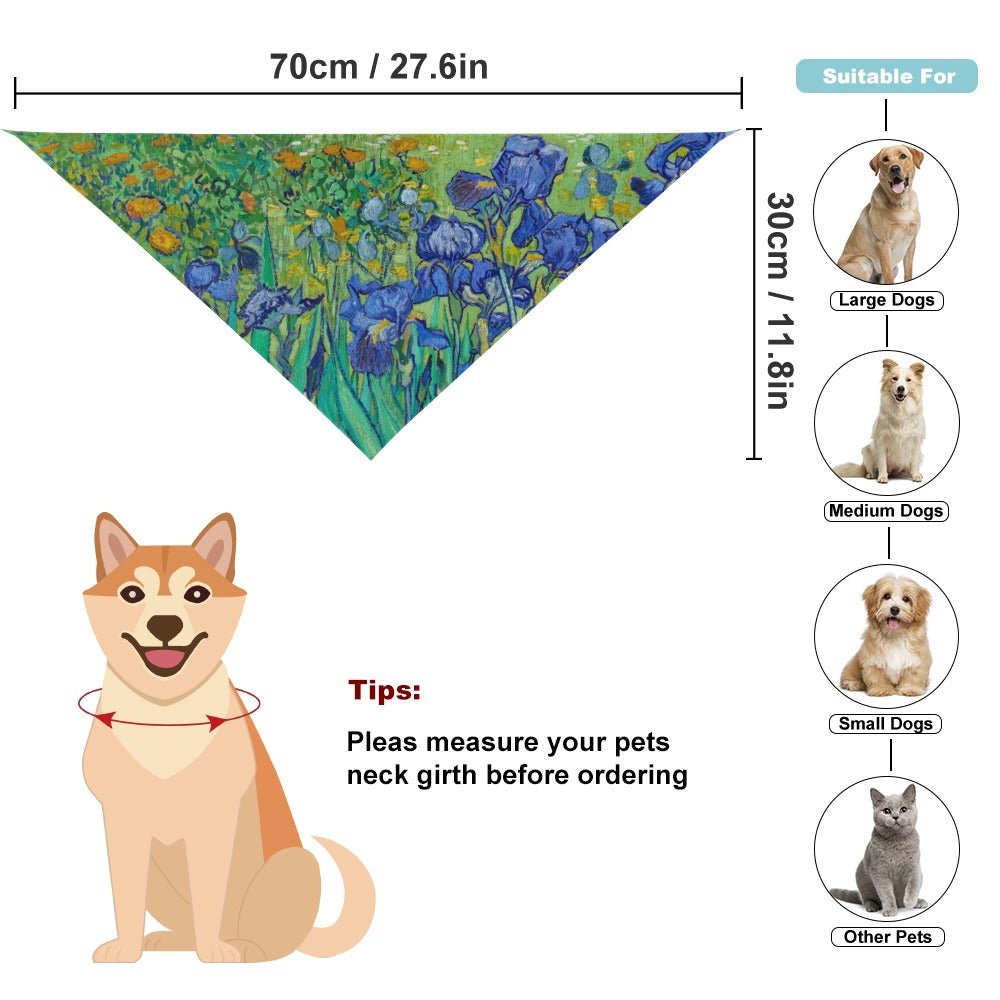 Van Gogh Irises Pet Scarf - WoWoWear