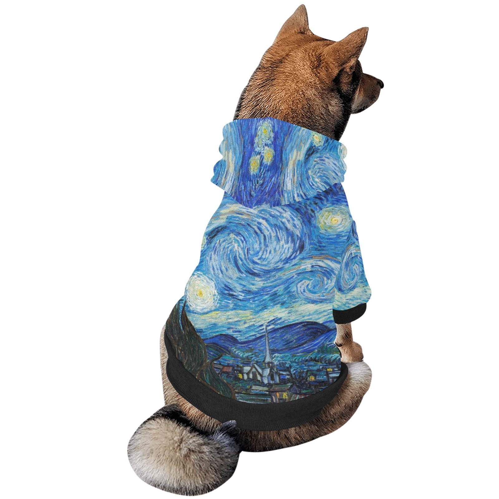 Van Gogh Starry Night Button Hoodie - WoWoWear