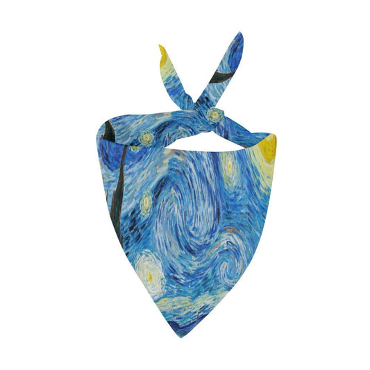 Van Gogh Starry Night Double - Sided Pet Bandana - WoWoWear