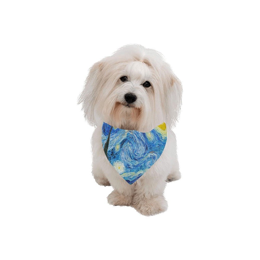 Van Gogh Starry Night Double - Sided Pet Bandana - WoWoWear