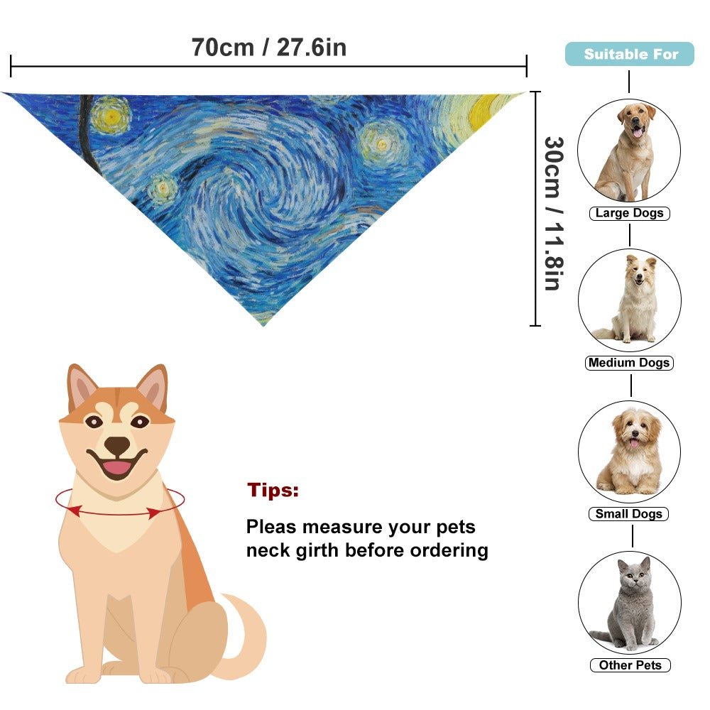 Van Gogh Starry Night Pet Scarf - WoWoWear