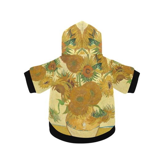 Van Gogh Sunflowers Button Hoodie - WoWoWear