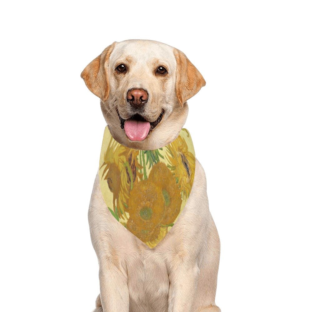 Van Gogh Sunflowers Double - Sided Pet Bandana - WoWoWear