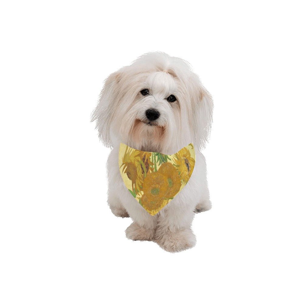 Van Gogh Sunflowers Double - Sided Pet Bandana - WoWoWear