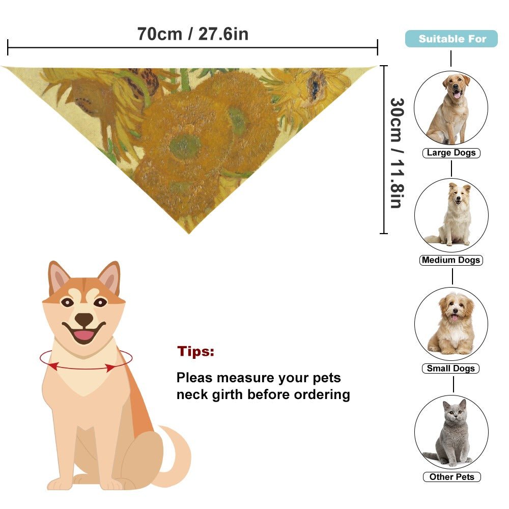 Van Gogh Sunflowers Pet Scarf - WoWoWear