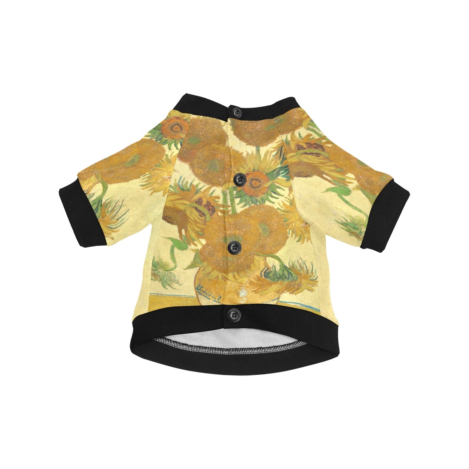 Van Gogh Sunflowers Round Neck Shirt - WoWoWear