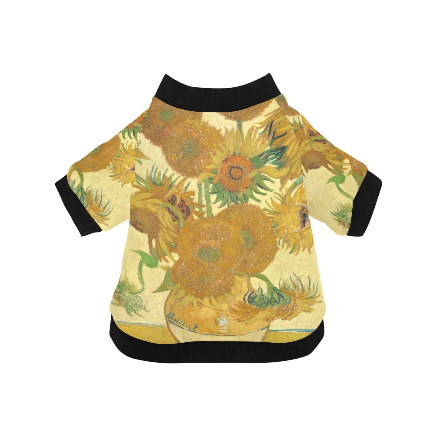 Van Gogh Sunflowers Round Neck Shirt - WoWoWear