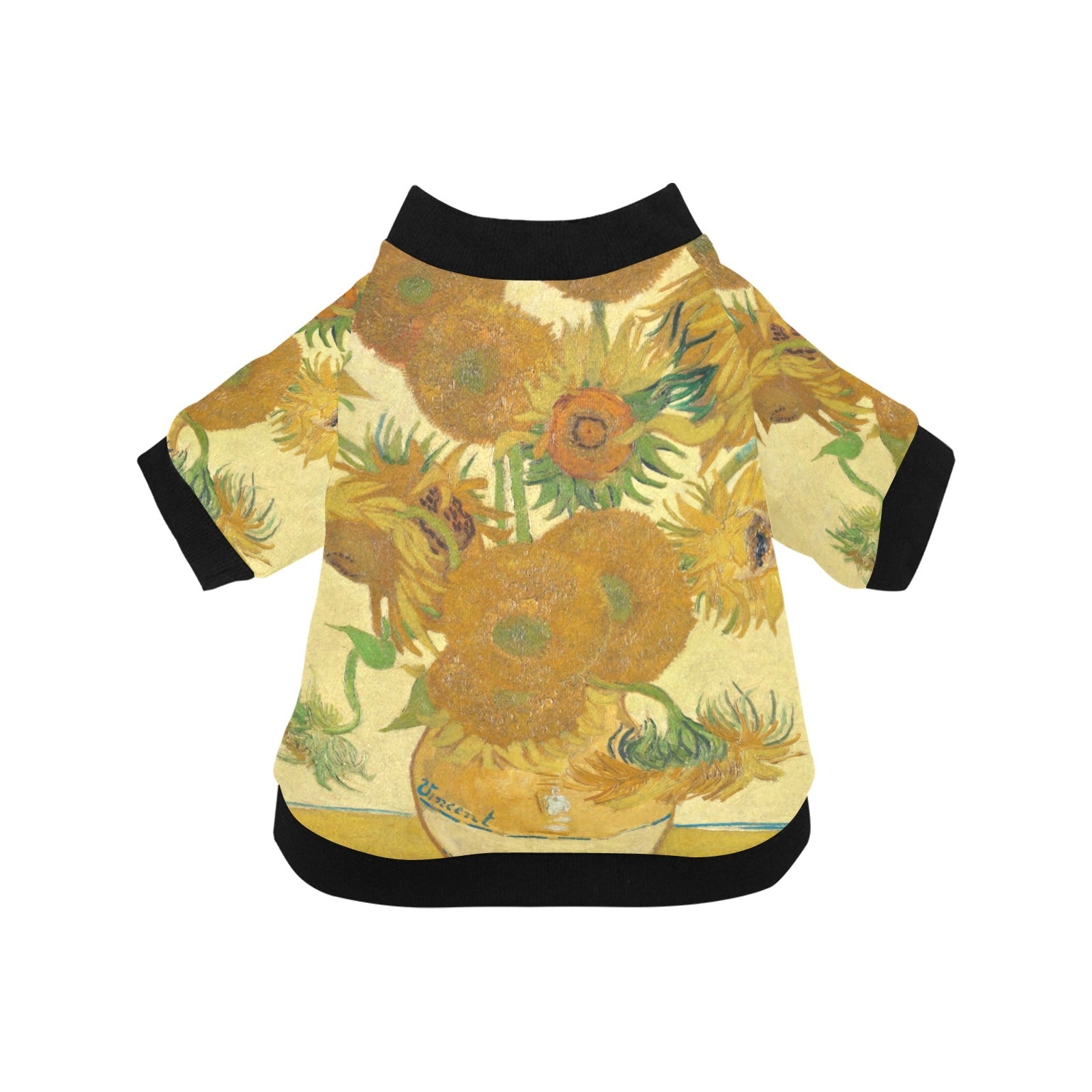 Van Gogh Sunflowers Round Neck Shirt - WoWoWear