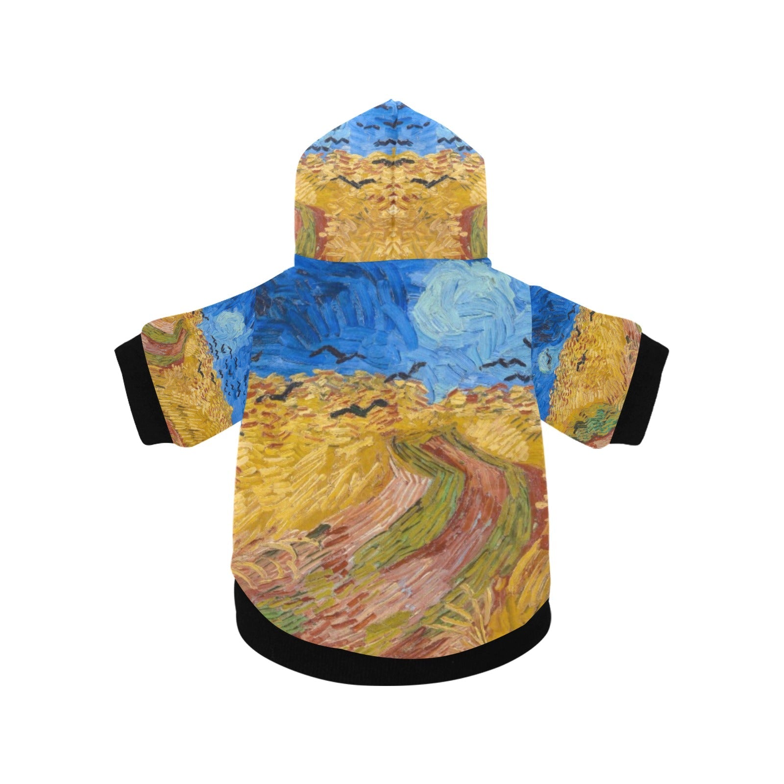 Van Gogh Wheatfield with Crows Button Hoodie - WoWoWear