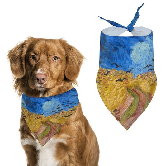 Van Gogh Wheatfield with Crows Pet Scarf - WoWoWear