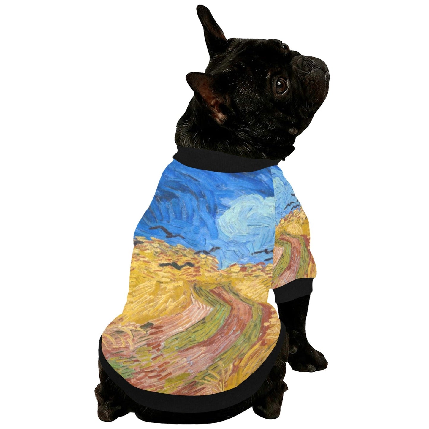 Van Gogh Wheatfield with Crows Round Neck Shirt - WoWoWear